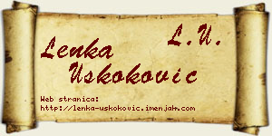 Lenka Uskoković vizit kartica